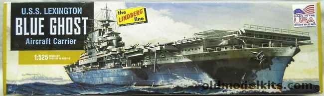 Lindberg 1/525 USS Lexington CV-16 Aircraft Carrier (Essex Class), HL436-12 plastic model kit